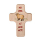 Handschmeichler Kreuz aus Buchenholz mit Namensgravur 4 x 6 cm hirte