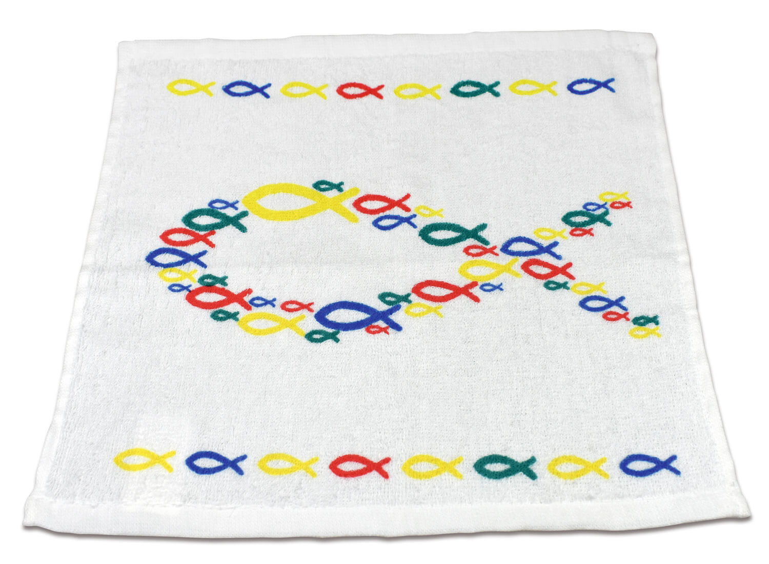 Handtuch Fisch, ca. 30 x 30 cm, 100% Baumwolle | Kinderhandtücher mit Motiv