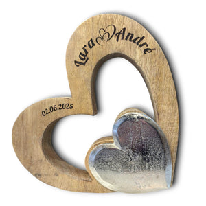Herzen 26x26 cm personalisiertes Geschenk