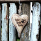 Holzherz mit Juteschnur 10x15x2 cm personalisiertes Geschenk