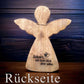Holzengel mit Glitzer 17x20x3cm personalisiertes Geschenk