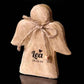 Holzengel klein mit Namens-Gravur aus Mangoholz 10cm mit Schleife | personalisiertes Geschenk