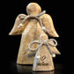 Holzengel klein mit Namens-Gravur aus Mangoholz 10cm mit Schleife | personalisiertes Geschenk