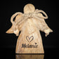 Holzengel klein mit Namens-Gravur aus Mangoholz 10cm mit Schleife | personalisiertes Geschenk