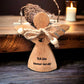 Holzengel mit Glitzer 17x20x3cm personalisiertes Geschenk
