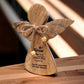 Holzengel mit Glitzer 17x20x3cm personalisiertes Geschenk