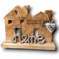 Holzhaus Schriftzug "Home" 24x21x7 cm mit Gravur personalisiertes geschenk