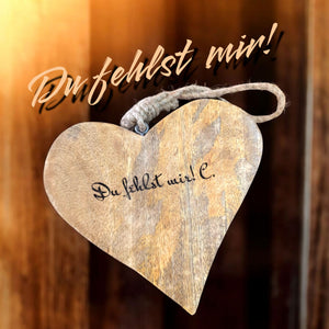 Holzherz 15x15 cm personalisierbares Geschenk
