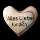 Holzherz aus Olivenholz 4x4x2 cm personalisiertes Geschenk