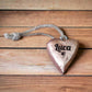 Holzherz 5x5 cm rosegold personalisiertes Geschenk