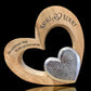 Holzherz mit Metallherz 18x18 cm personalisiertes Geschenk