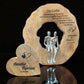 Holzherz zum Hinstellen 15x15x2 cm personalisiertes Geschenk