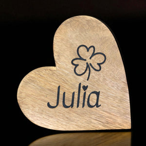 Holzherz zum Hinstellen 15x15x2 cm personalisiertes Geschenk