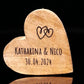 Holzherz zum Hinstellen 15x15x2 cm personalisiertes Geschenk