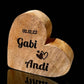 Holzherz zum Hinstellen 15x15x2 cm personalisiertes Geschenk