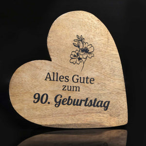 Holzherz zum Hinstellen 15x15x2 cm personalisiertes Geschenk