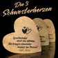 Holzherz zum Hinstellen 15x15x2 cm personalisiertes Geschenk