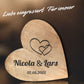 Holzherz zum Hinstellen 15x15x2 cm personalisiertes Geschenk
