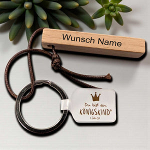 Holzstab Königskind mit Namesgravur