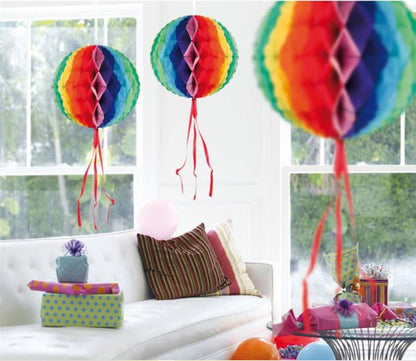 Honigwaben Ball 30cm Wabenball regenbogen