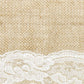 Jute mit Spitze (mittig) 28cm x 2,75m