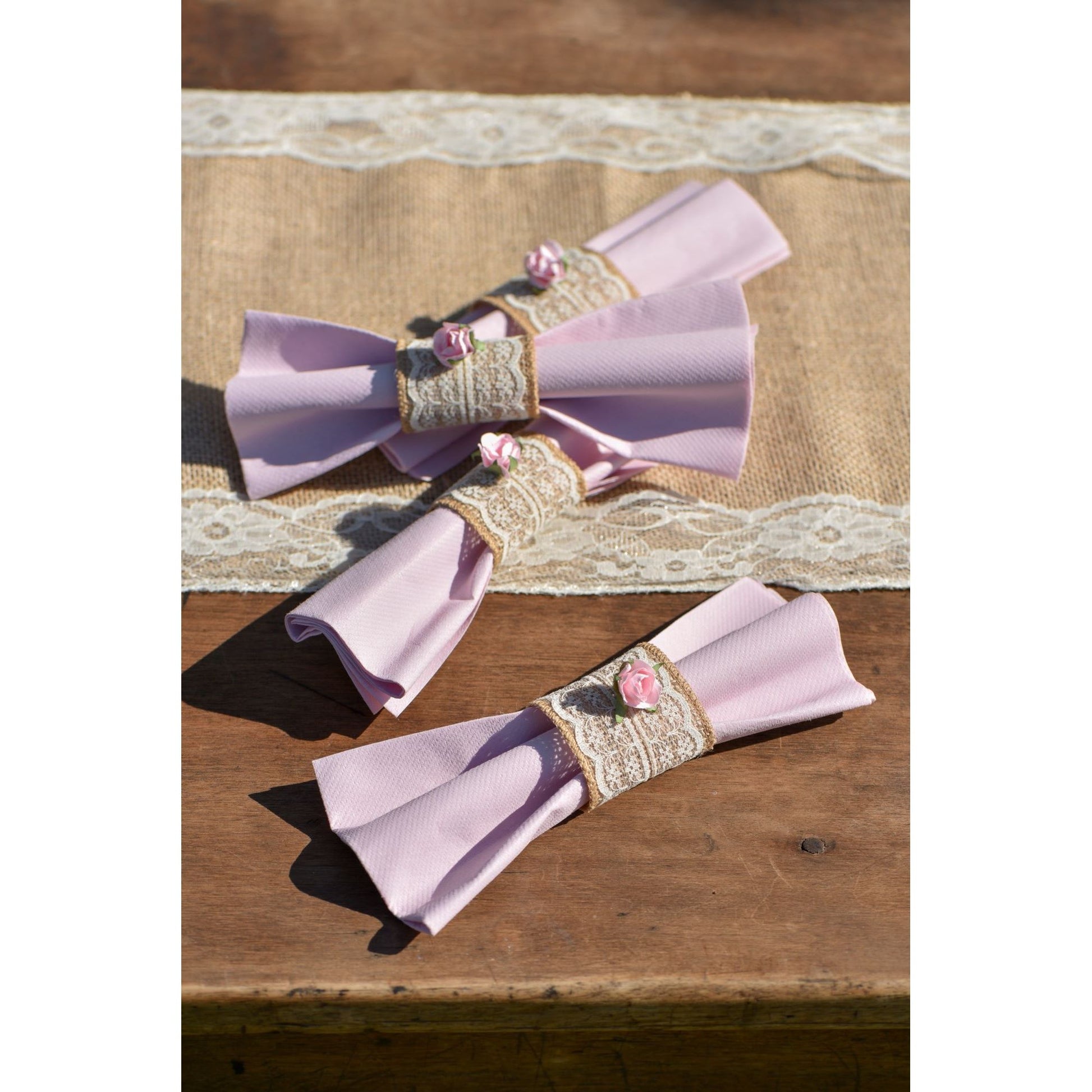 Juteband 5cm x 2m mit Spitze creme/natur