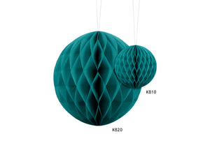 Wabenball aus Papier 10cm lagunenblau