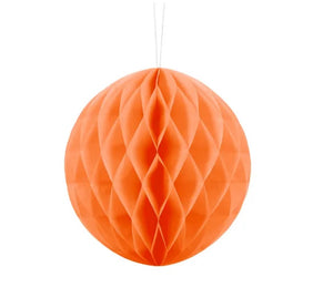 Wabenball aus Papier 20 cm orange