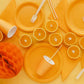 Wabenball aus Papier 20 cm orange