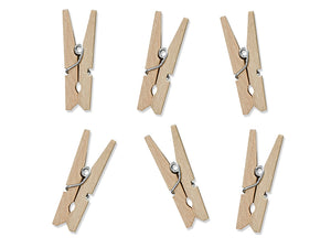 10 Holzklämmerchen 3,5 cm natur