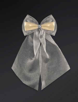 Elegante Doppelschleife als Hochzeits - Autodekoration 2er créme