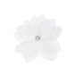Blumen in weiß mit silberner Perle Hochzeits- Autoschmuck 8er