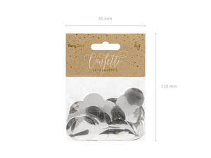 Metallic Konfetti Kreise 15g silber