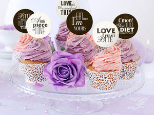 Cupcake Deko Süsse Liebe 6 Stück