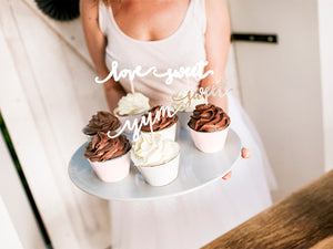Cupcake-Deko 6 Stück silbermetallic