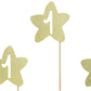 Cupcake Topper 1. Geburtstag "Stern" golden
