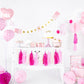 Pappbecher mit goldenem Rand, rosa