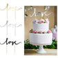 Tortendeko Cake Topper love 17cm