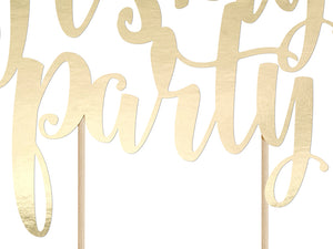 Tortendeko Cake Topper It´s my Party goldmetallic