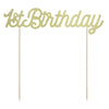 Cake Topper 1st Birthday - Gold