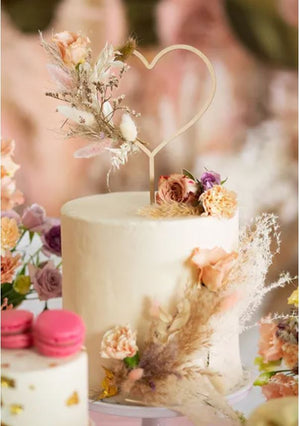 Tortendeko Herz Cake Topper aus Holz 23cm hoch KPT65-100