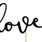 Tortendeko Cake topper The one I love 4-teilig schwarz