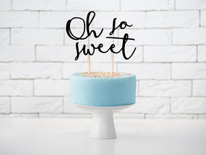 Tortendeko Cake Topper Oh so sweet 3-teilig, schwarz