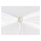 Gästebuch für hochzeit weißer Satin mit goldenen Herzen