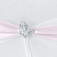 Gästebuch weißer Satin mit rosa Band und silbernem Schmetterling