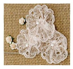 Gästebuch Hochzeit Vintage | aus Jutestoff mit Schnur, Blumen