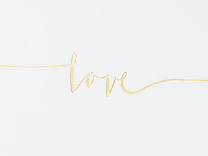 Hochzeitsgästebuch mit goldener Aufschrift Love