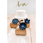 Papierdeko-Blumen zum Selbstbasteln 3 Stück marineblau