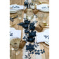 Papierdeko-Blumen zum Selbstbasteln 3 Stück marineblau