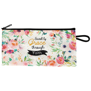 Kleines Täschchen "Grace" im Vintage Blumenmuster mit Reißverschluss 18 cm